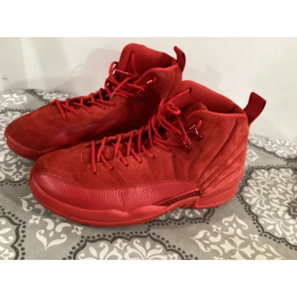 SAMPLE Men's Nike Air Jordan 12 Retro Gym Red Suede Size 8 RARE No Box